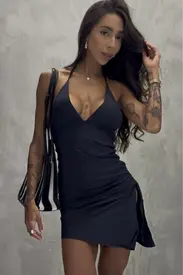 VESTIDO CURTO MALIBU DRAPEADO